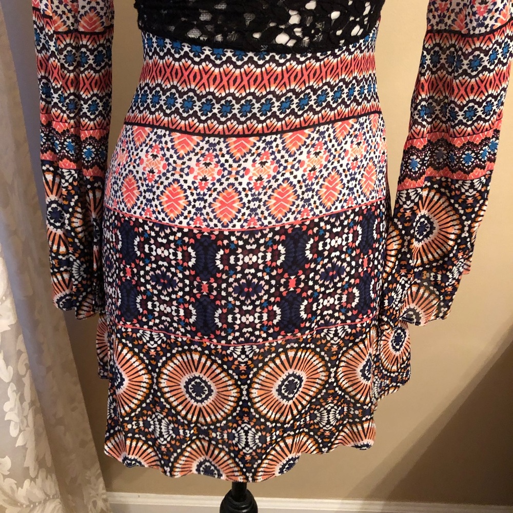 ASOS Skater Dress in Paisley Print with Lace Back - Picture 9 of 12